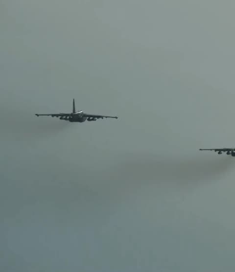 Su-25 attack aircraft of the Eastern Military District in action