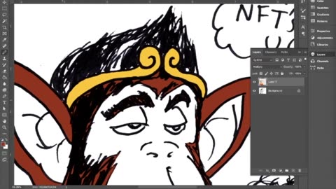 Drawing Akira the Monkey Like Those Weird Bored Ape NFTs (Real Drawing, Not A _Real NFT_ LOL)