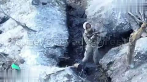 Ukrainian Soldier Tried to Shoot a Drone Out of the Air