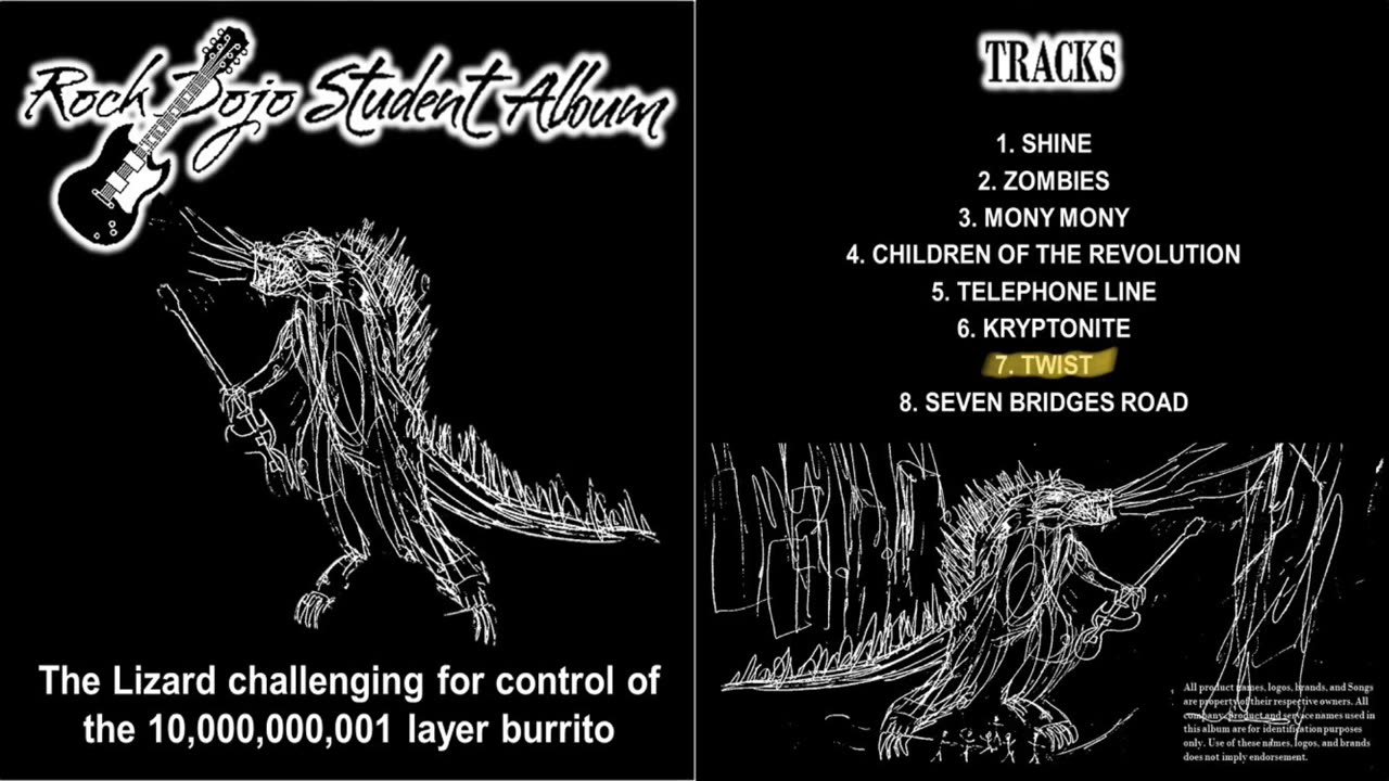 Rock Dojo Student Album #20 “Lizard”: Twist (Chubby Checker cover) Track 7