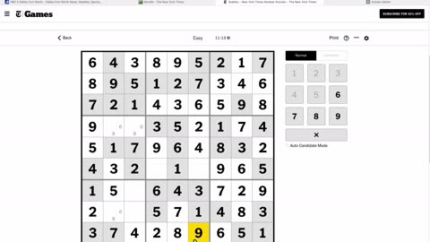Sudoku 2023-05-28 easy
