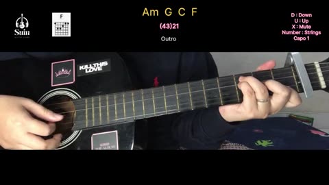 Junhbook BTS - "yes or no" Easy Guitar Tutorial #🎵music