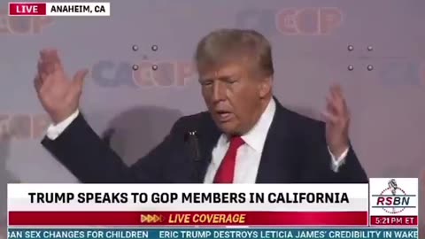 Trump mimics Biden getting lost on stage.