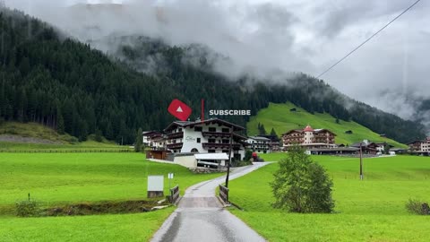 Austrian Alps Thunderstruck| Rainy Reverie in an Alpine Village| heavy rain