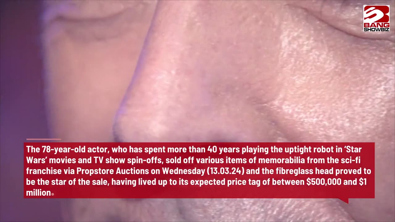 Anthony Daniels' C-3PO Head Nets Over $840K.