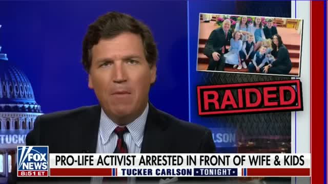 Tucker Carlson slams pro-life activist’s arrest #shorts