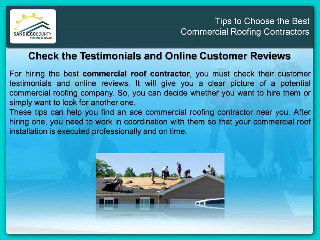 Tips to Choose the Best Commercial Roofing Contractors