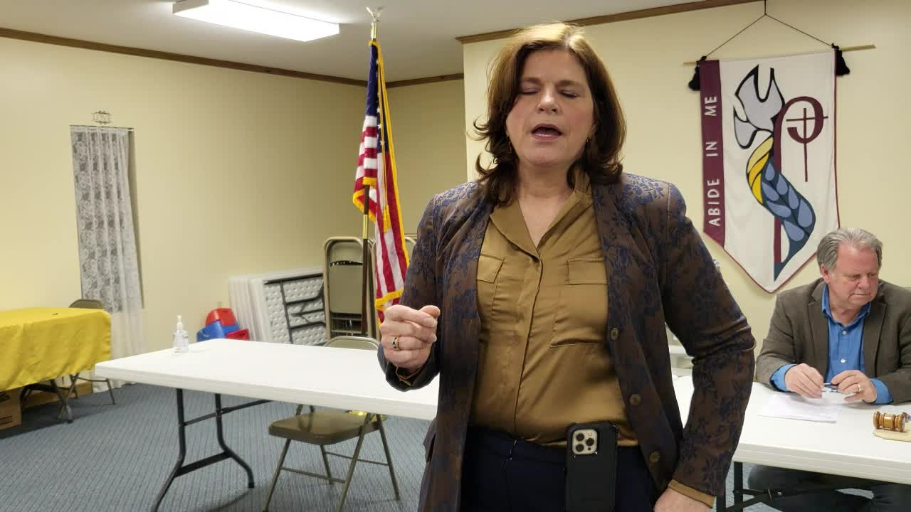 Dr. Sherry O'Donnell speaking in Cassopolis, Michigan