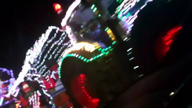 Christmas tractors, drive-by