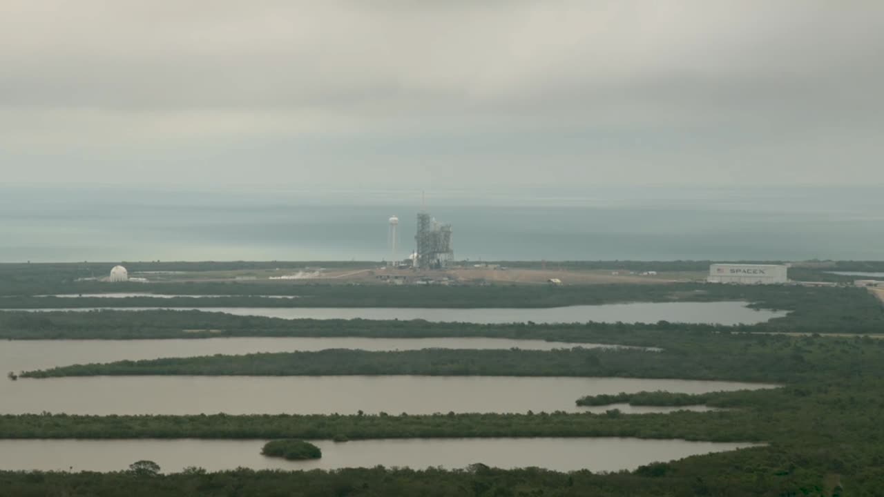 Liftoff in UHD of space-X Falcon 9 on CRS-10 MISSION