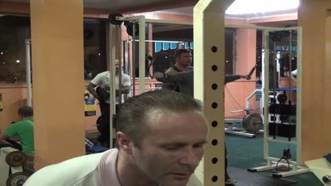 Bodylines Gym and boxing 102+13 . 31st January 2013. Ben and friends weight training