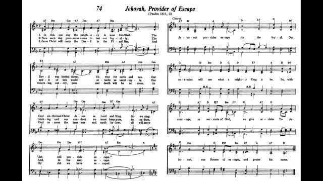 Jehovah, Provider of Escape (Song 74 from Sing Praises to Jehovah)