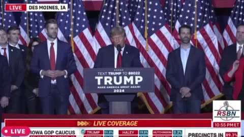 Trump speech after winning Iowa