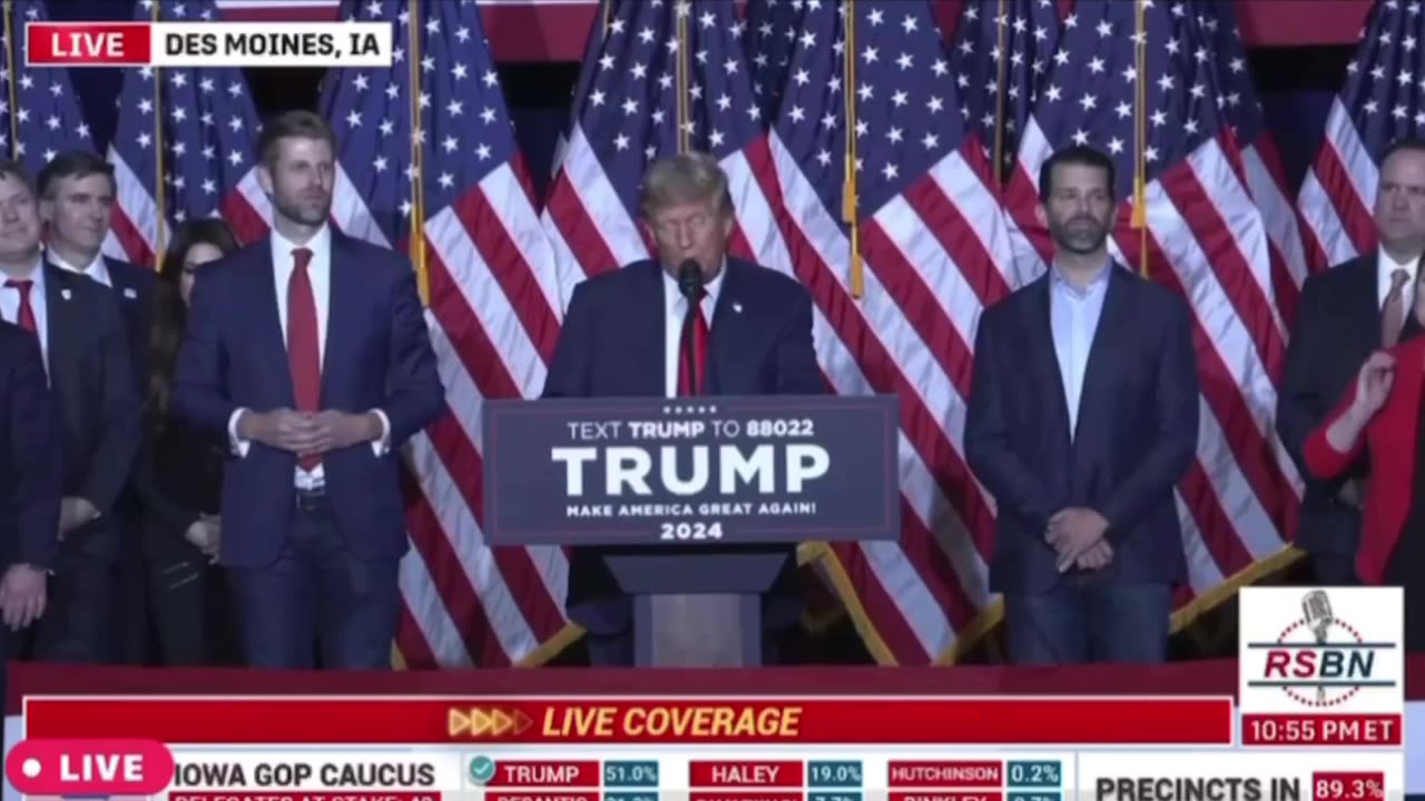 Trump speech after winning Iowa