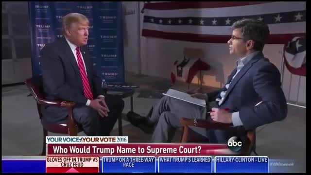 Donald Trump Ted Cruz Is A Nasty Guy NOBODY LIKES HIM - This Week - ABC FULL Interview