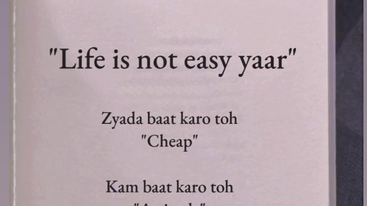 #life is a not easy