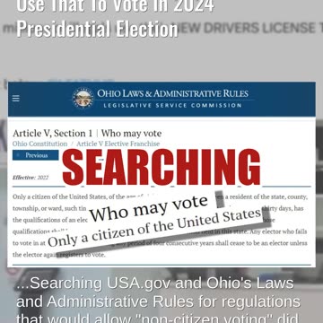 Fact Check: Non-US Citizens CANNOT Get Driver's Licenses And Use That To Vote In 2024 Election