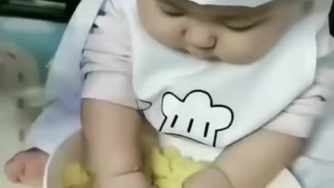 Baby helping Food