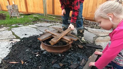 Ben Lighting A Fire With One Match!