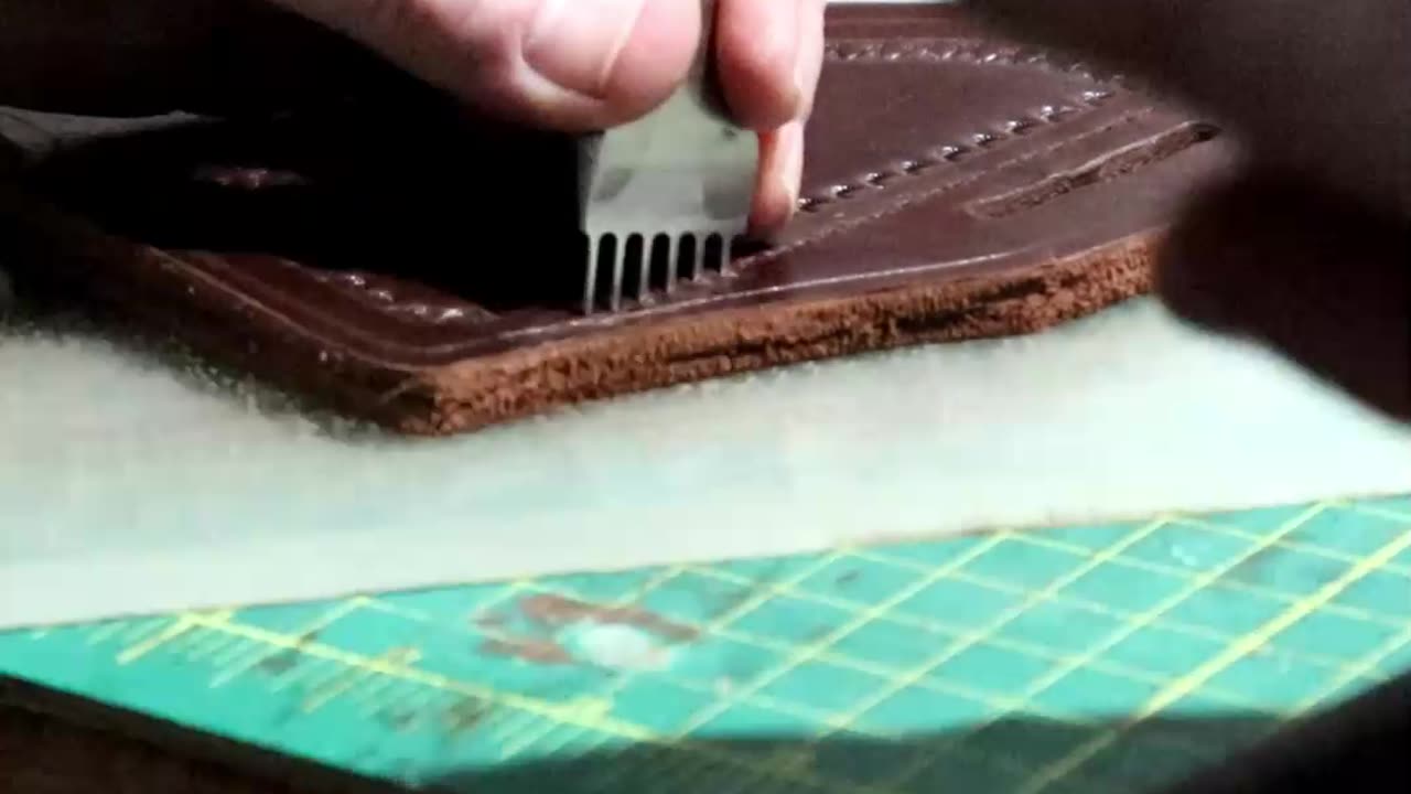 making a brown leather holster