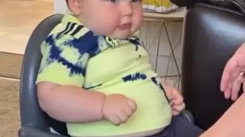 Nooo, he's not overweight! The chair is just too small! ❤️🤣🤣