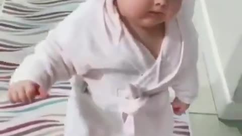 Baby bathing video