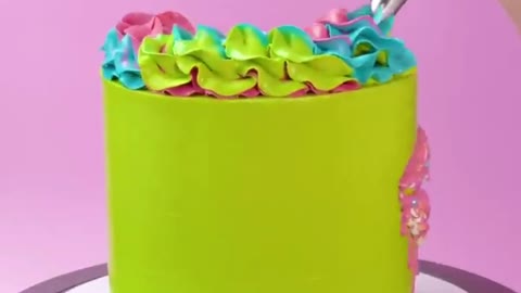 Pastel Color Lip decore Cake