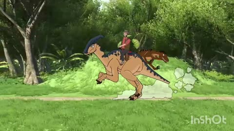 Walking in the forest /Challenge with wild dinosaurs
