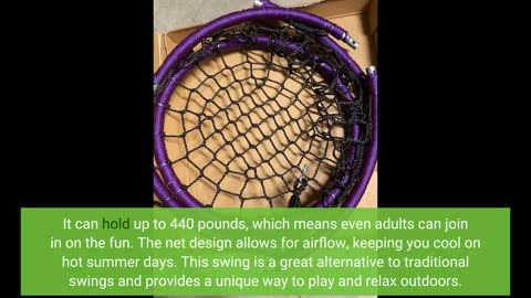 See Remarks: Costzon Web Chair Swing, Kids Tree Swing Set Net Hanging Swing Chair with Adjustab...