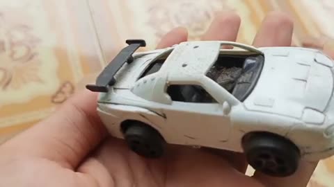 found a really cool white racing car toy