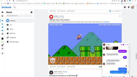 Facebook tevékenykedés