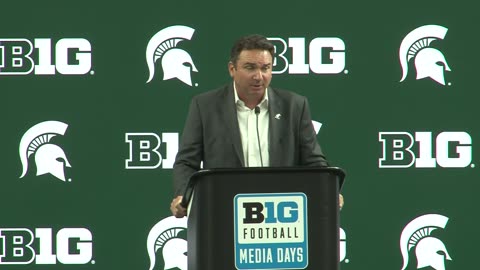 Michigan's Head Football Coach Jonathan Smith Addresses the Media @ Big Ten Football Media Day 2