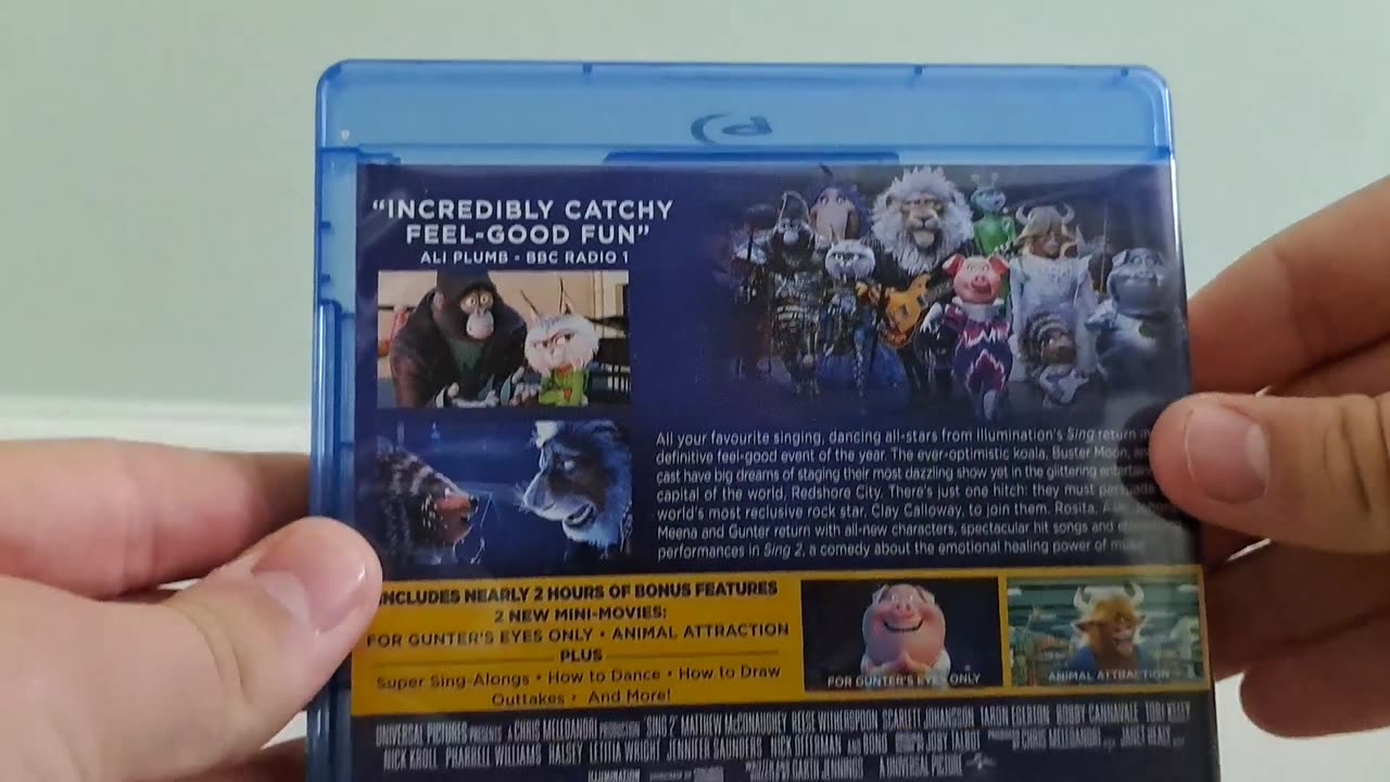 Sing 2 Blu-ray (UK copy) Unboxing