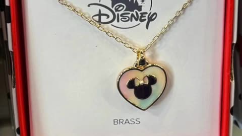 Disney Parks Minnie Mouse Heart Shaped Brass Necklace #shorts