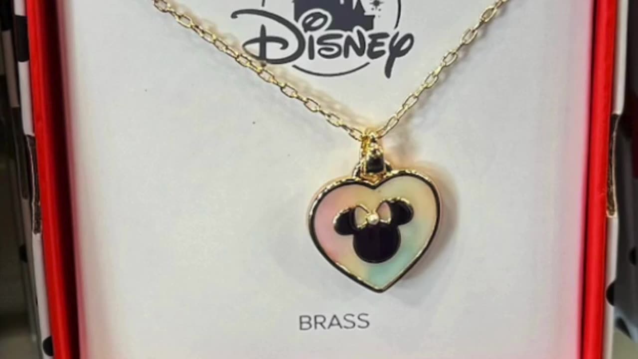 Disney Parks Minnie Mouse Heart Shaped Brass Necklace #shorts