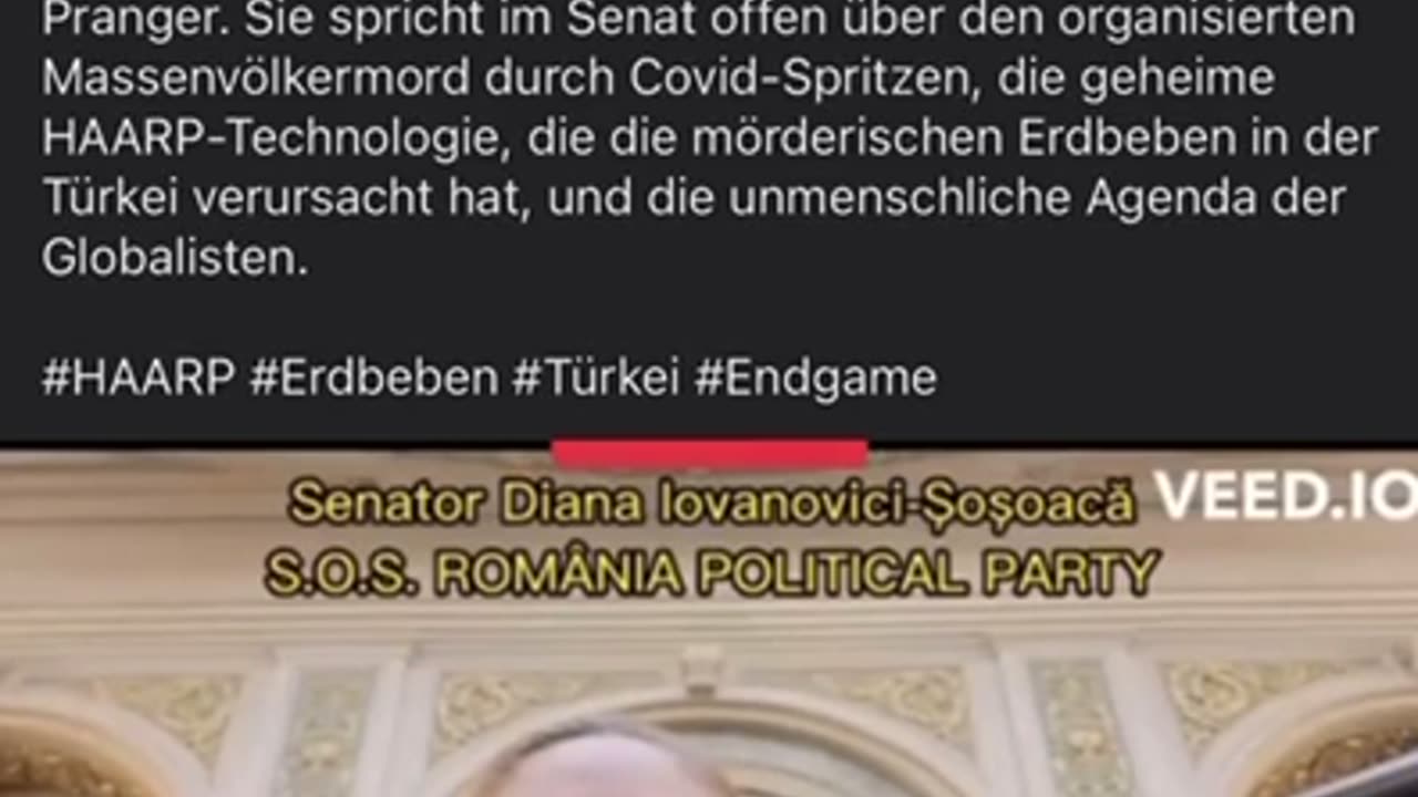 SENATORIN SPRICHT KLARTEXT ÜBER DEN MUTMASSLICHEN HAARP-ANGRIFF AUF DIE TÜRKEI & COVID IMPF-GENOZID