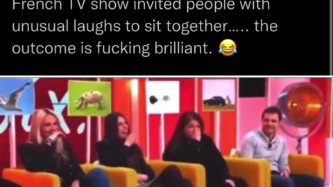 French TV put people who laugh funny on a stage.