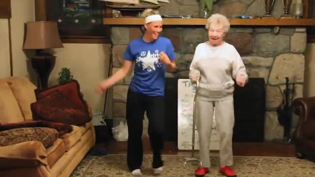 85 Year Old Grandma Dances For Family Talent Show