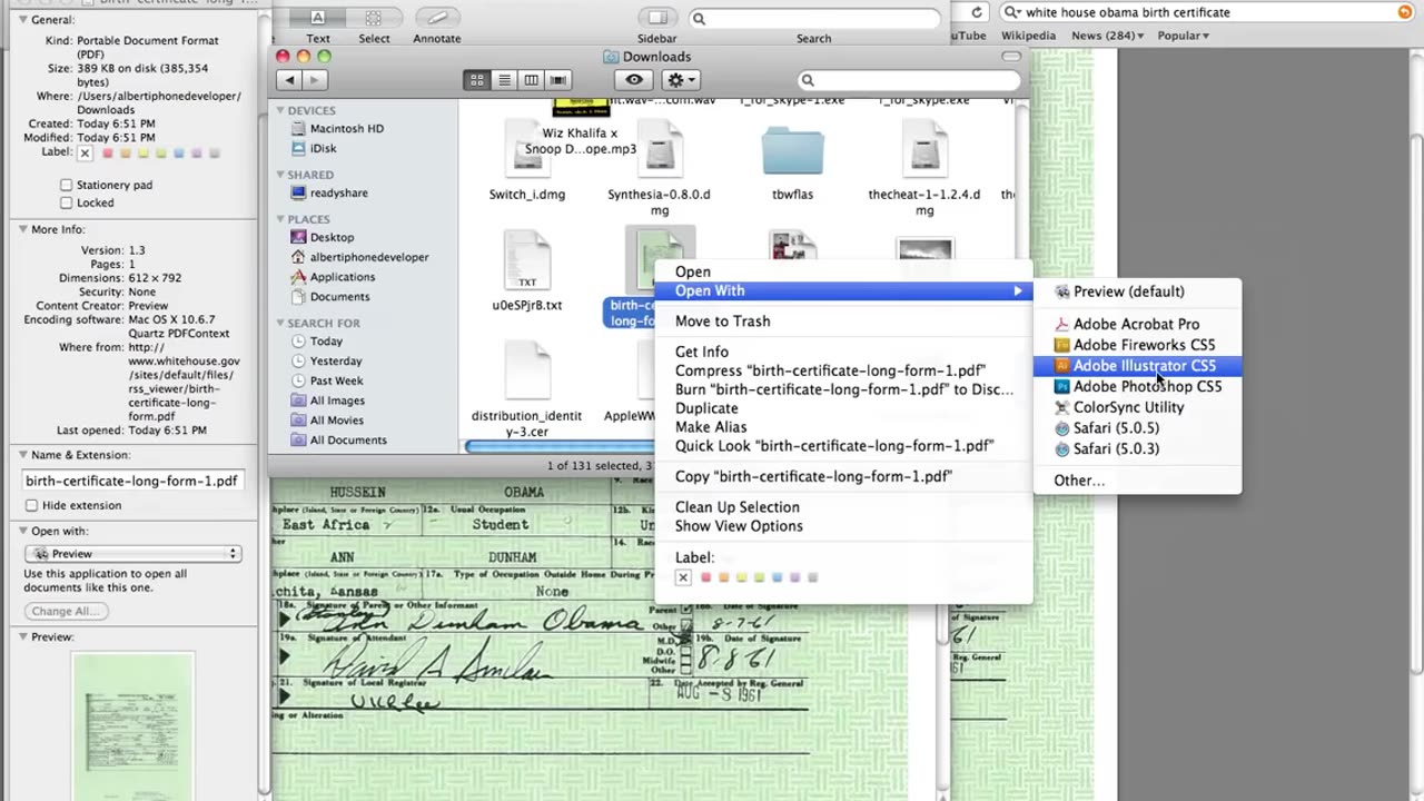 2023 Barry Soetoro or Barack Hussein Obama birth certificate from wh.gov - backup