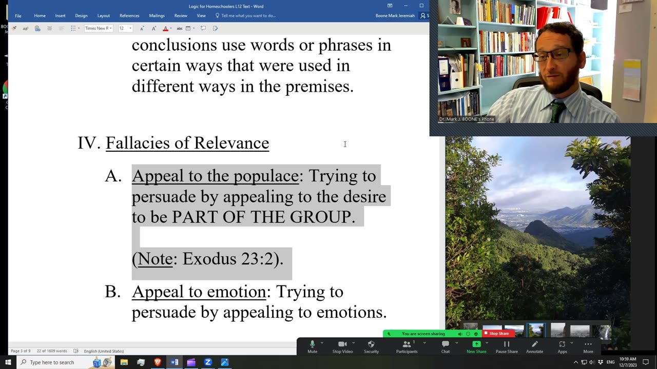 Logic for Homeschoolers, Lesson 12: Informal Fallacies in Inductive Logic