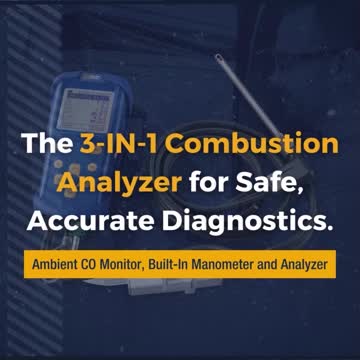 The 3-IN-1 Combustion Analyzer for Safe, Accurate Diagnostics.