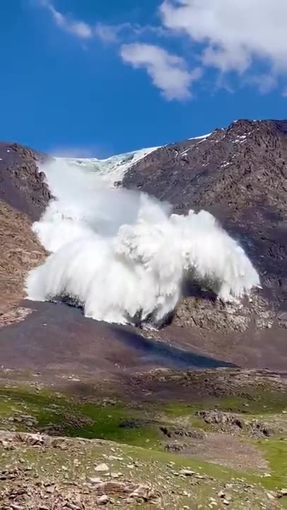 An Avalanche Meets Photographer! Ha Ha!