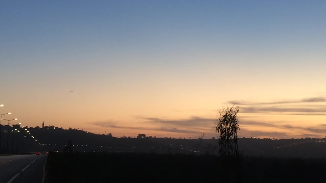 Splendid sunset view on Bouregreg Valley Rabat Morocco