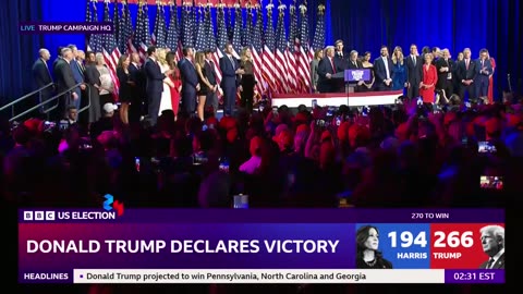 US election: Donald Trump declares victory