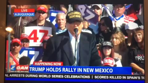 🦅 OAN🎃 Albuquerque New Mexico 🇲🇽 president Donald j trump rally conclusion Thursday 04:08 pm