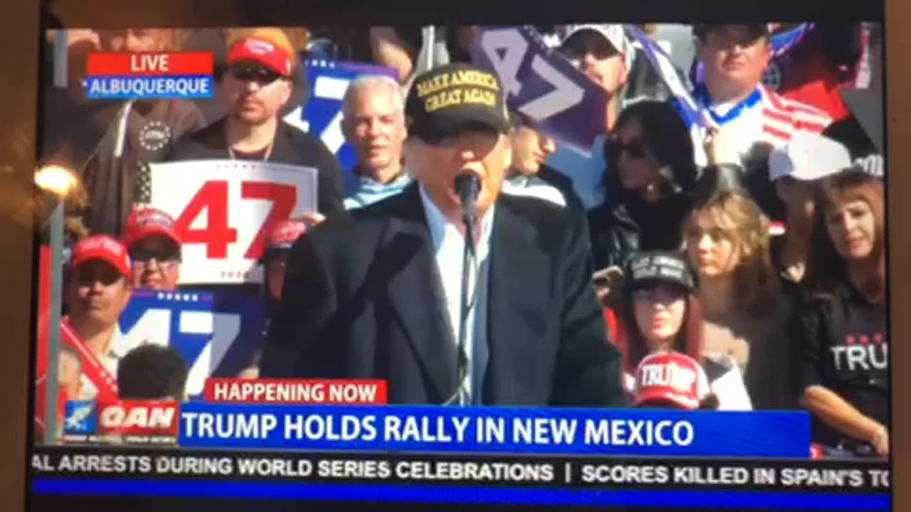 🦅 OAN🎃 Albuquerque New Mexico 🇲🇽 president Donald j trump rally conclusion Thursday 04:08 pm