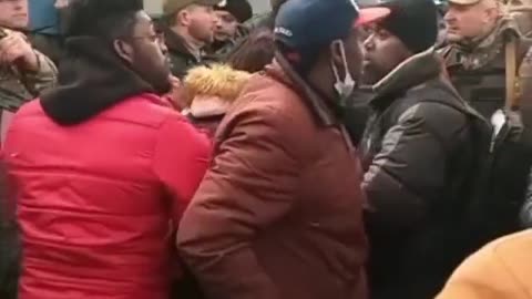 The official visuals of Ukrainians blocking Africans from getting on trains