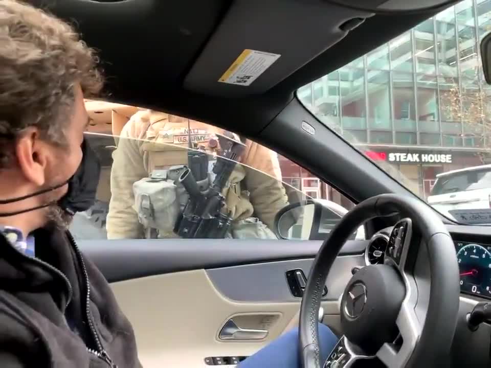 A military checkpoint in Washington DC