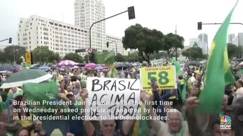 Brazil's Bolsonaro Tells Protesters To Lift Blockades