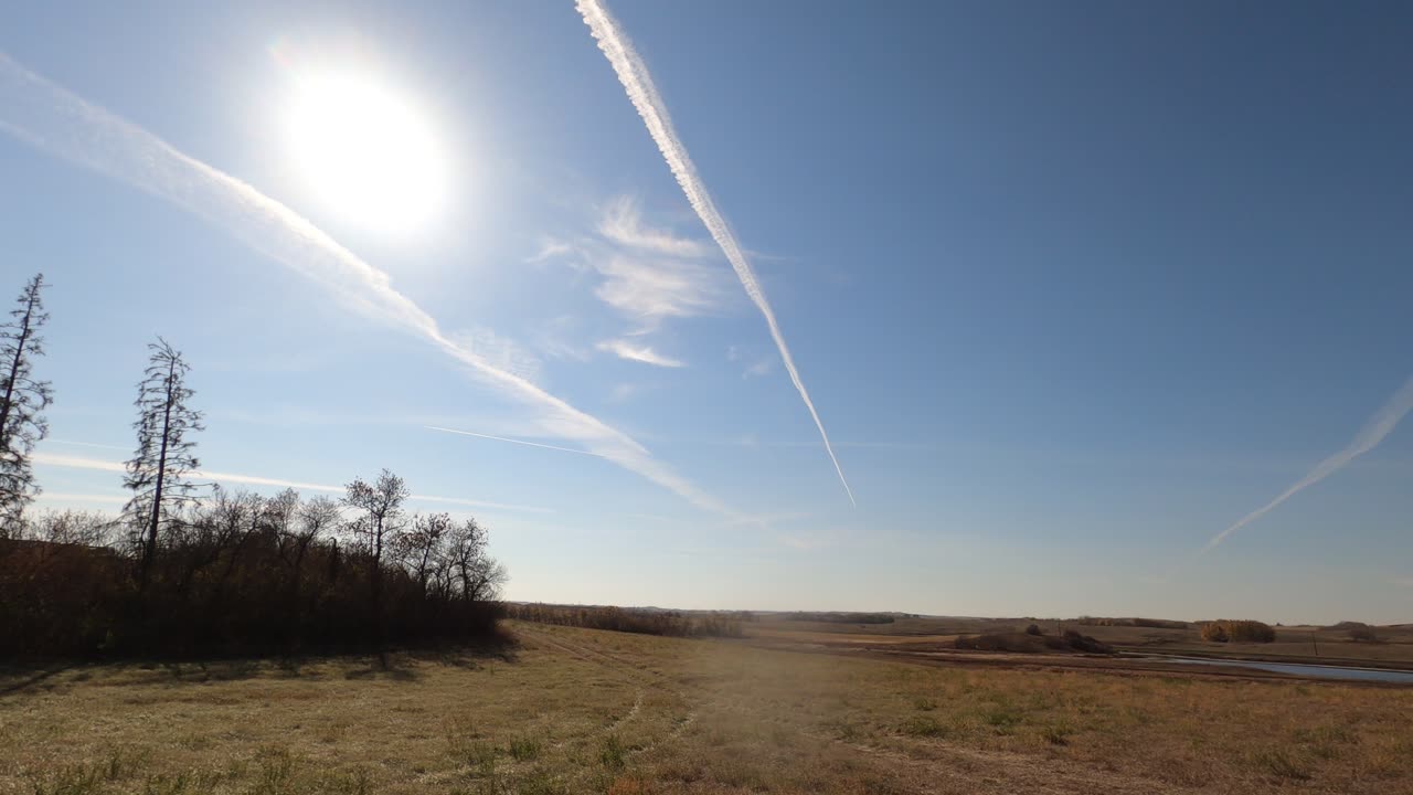 Chemtrails in action while i am at work